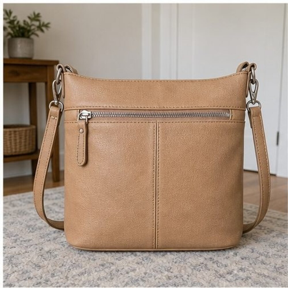 Gray Vegan Leather Bag